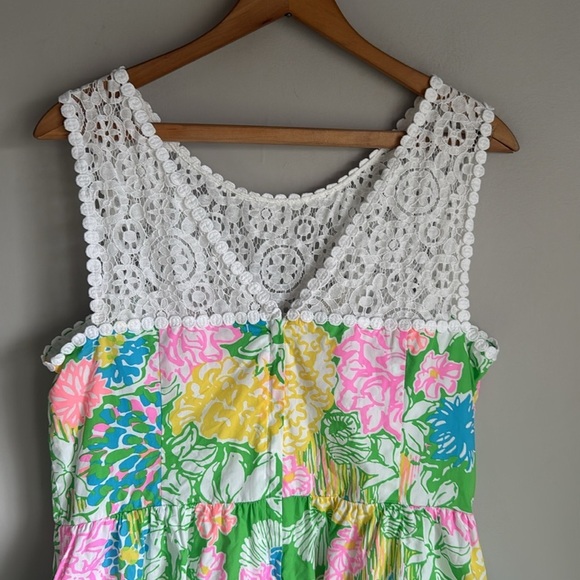 Lilly Pulitzer Raegan Dress Hibiscus Stroll 12 - Picture 6 of 15